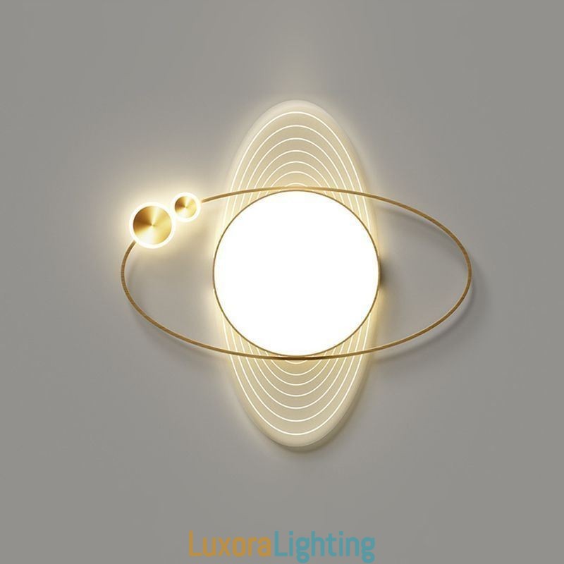 Designer Touch Decorative Modern Flush Mount Lighting Creative Planet Ceiling Light Fixture