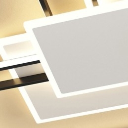 Designer Touch Decorative Modern Golden Flush Mount Geometric Light Fixture Ceiling Light 2 Layer