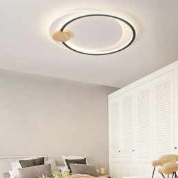 Designer Touch Decorative Modern Flush Mount Acrylic 2 Rings Ceiling Light Fixture