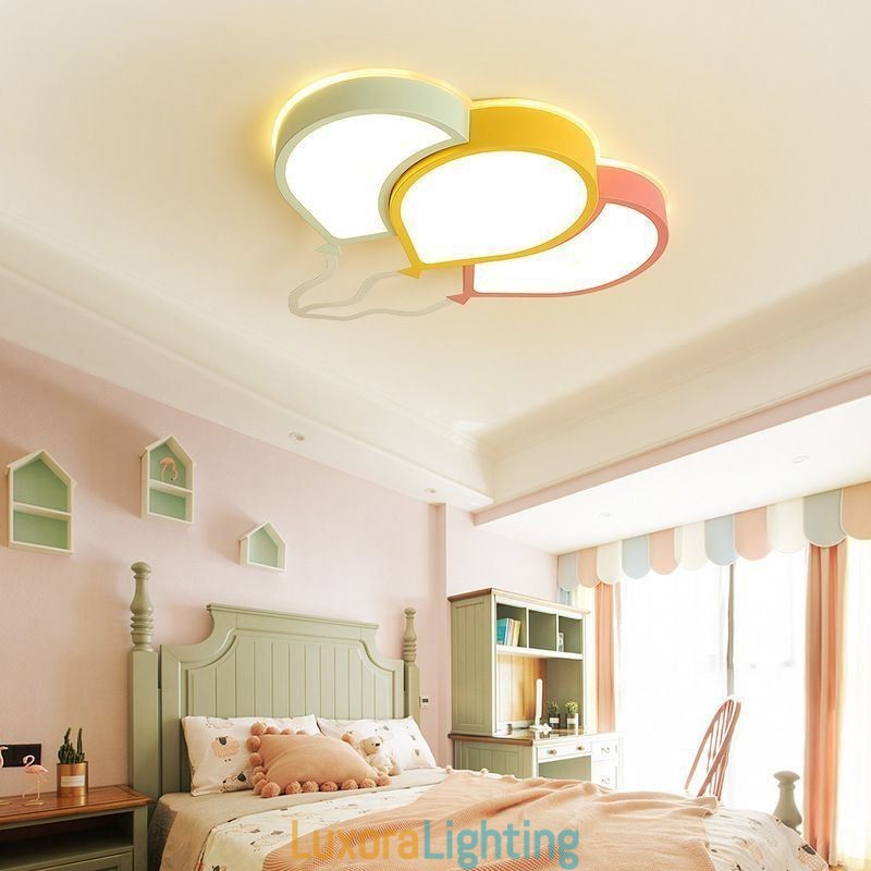 Designer Touch Decorative Modern Flush Mount Ceiling Light Lovely Balloon Shade Ceiling Lamp