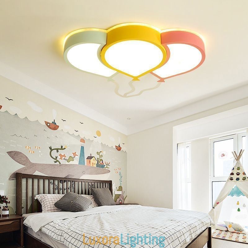 Designer Touch Decorative Modern Flush Mount Ceiling Light Lovely Balloon Shade Ceiling Lamp