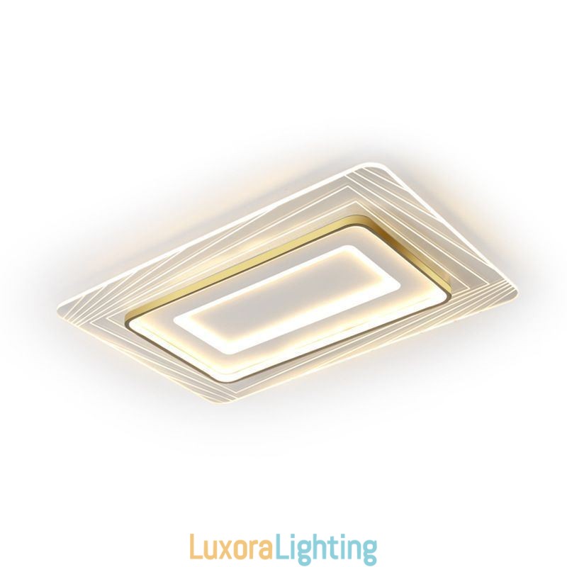 Designer Touch Decorative Rectangular Flush Mount Ceiling Light Minimalist Acrylic Ultrathin Ceiling Lamp
