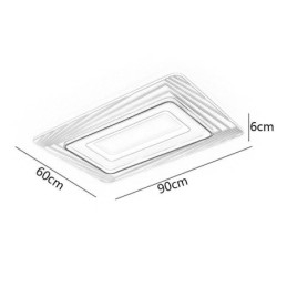 Designer Touch Decorative Rectangular Flush Mount Ceiling Light Minimalist Acrylic Ultrathin Ceiling Lamp