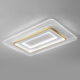 Designer Touch Decorative Rectangular Flush Mount Ceiling Light Minimalist Acrylic Ultrathin Ceiling Lamp