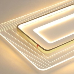Designer Touch Decorative Rectangular Flush Mount Ceiling Light Minimalist Acrylic Ultrathin Ceiling Lamp