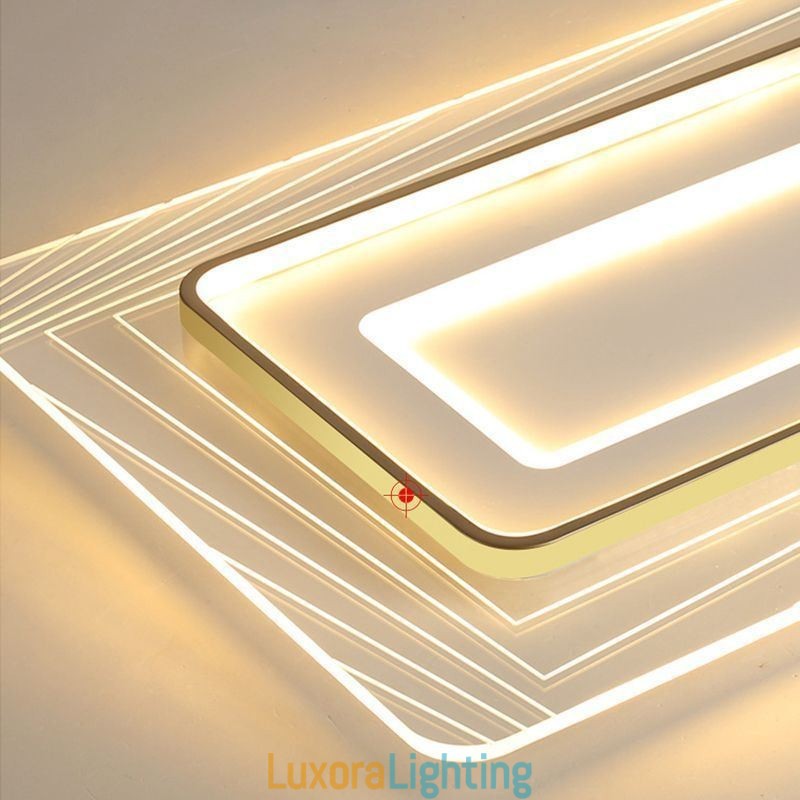 Designer Touch Decorative Rectangular Flush Mount Ceiling Light Minimalist Acrylic Ultrathin Ceiling Lamp