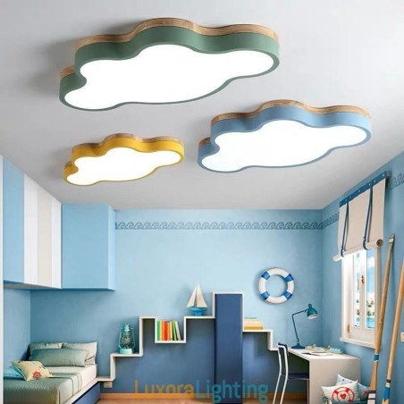 Designer Touch Decorative Flush Mount Modern Creative Acrylic Cloud Shape Ceiling Light Kids