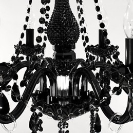 Designer Touch Decorative Chandelier Black Crystal Modern 6 Lights
