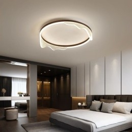 Designer Touch Decorative Flush Mount Circular Ceiling Light With Wavy Edge Decoration