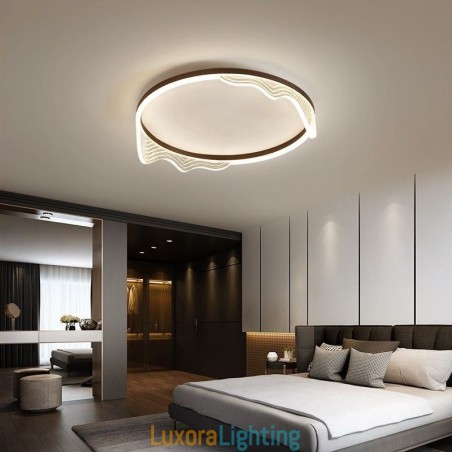 Designer Touch Decorative Flush Mount Circular Ceiling Light With Wavy Edge Decoration