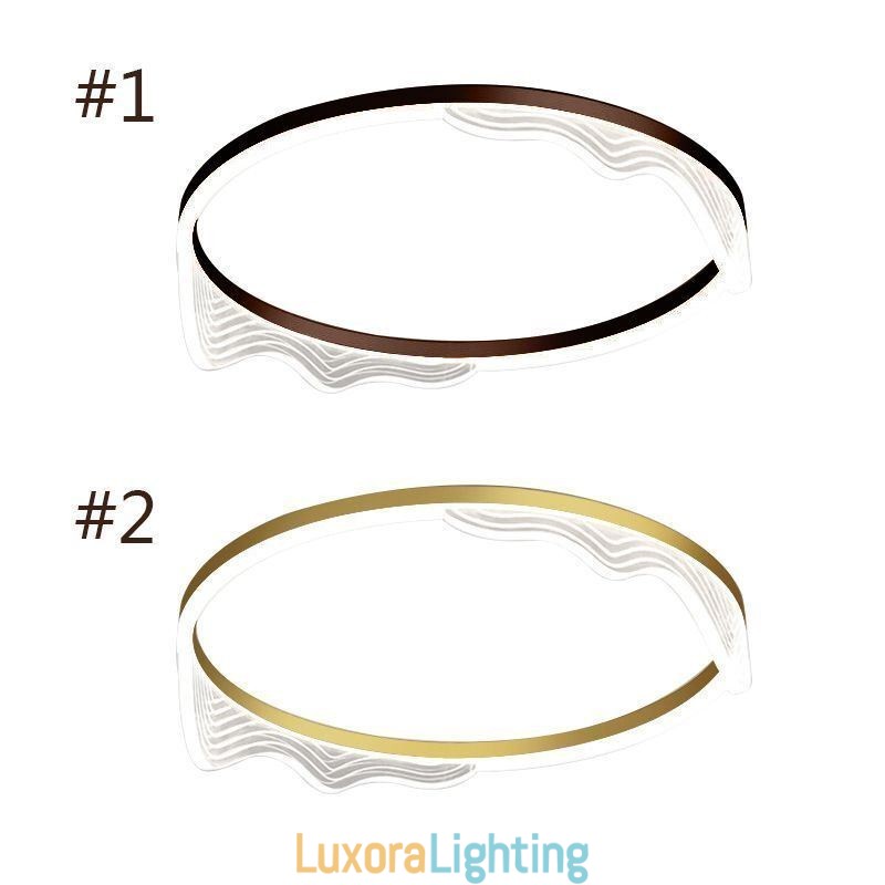 Designer Touch Decorative Flush Mount Circular Ceiling Light With Wavy Edge Decoration