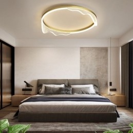 Designer Touch Decorative Flush Mount Circular Ceiling Light With Wavy Edge Decoration