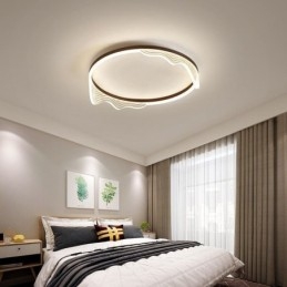 Designer Touch Decorative Flush Mount Circular Ceiling Light With Wavy Edge Decoration
