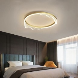 Designer Touch Decorative Flush Mount Circular Ceiling Light With Wavy Edge Decoration