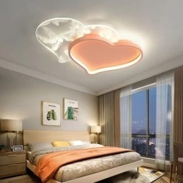 Designer Touch Decorative Modern Lights Heart Shape Flush Mount Ceiling Light Girls