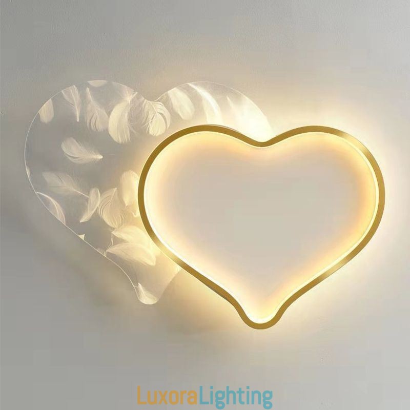 Designer Touch Decorative Modern Lights Heart Shape Flush Mount Ceiling Light Girls