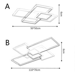 Designer Touch Decorative Modern Ceiling Lamp Square Acrylic Flush Mount Ceiling Lights Fixture