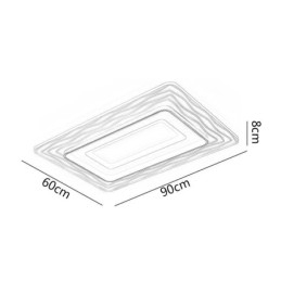 Designer Touch Decorative Rectangular Flush Mount Minimalist Acrylic Ultrathin Ceiling Lamp