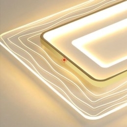 Designer Touch Decorative Rectangular Flush Mount Minimalist Acrylic Ultrathin Ceiling Lamp