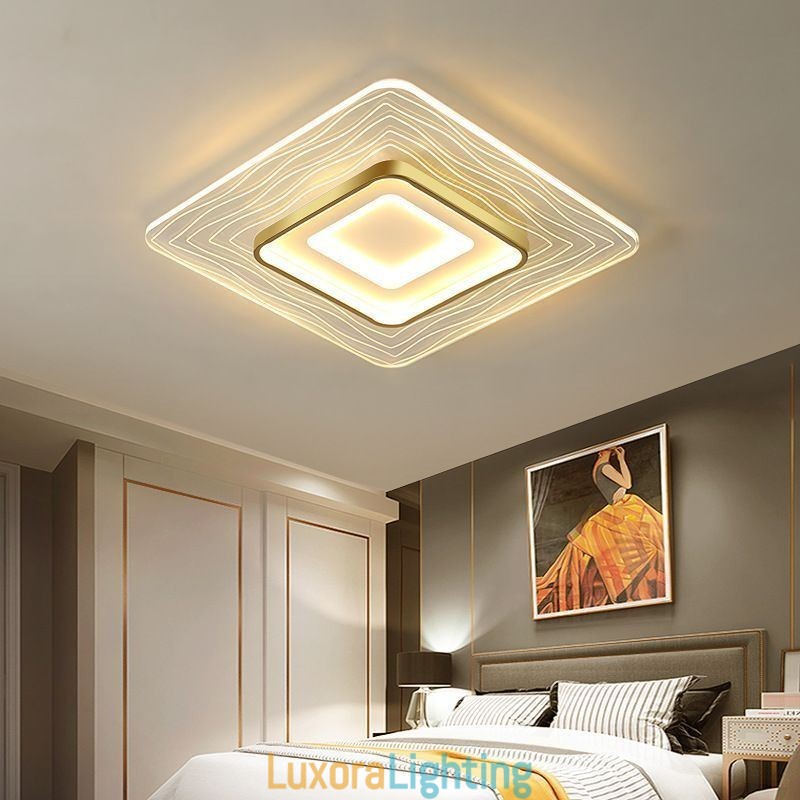 Designer Touch Decorative Flush Mount Ceiling Light Minimalist Acrylic Ultrathin Ceiling Lamp