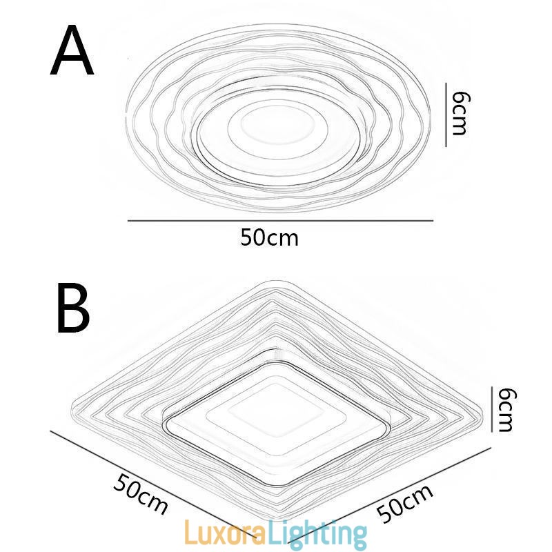 Designer Touch Decorative Flush Mount Ceiling Light Minimalist Acrylic Ultrathin Ceiling Lamp