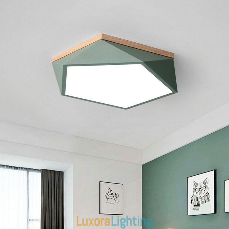 Designer Touch Decorative Modern Ceiling Light Diamond Shape Design Dimmable Flush Mount Ceiling Lights Fixture
