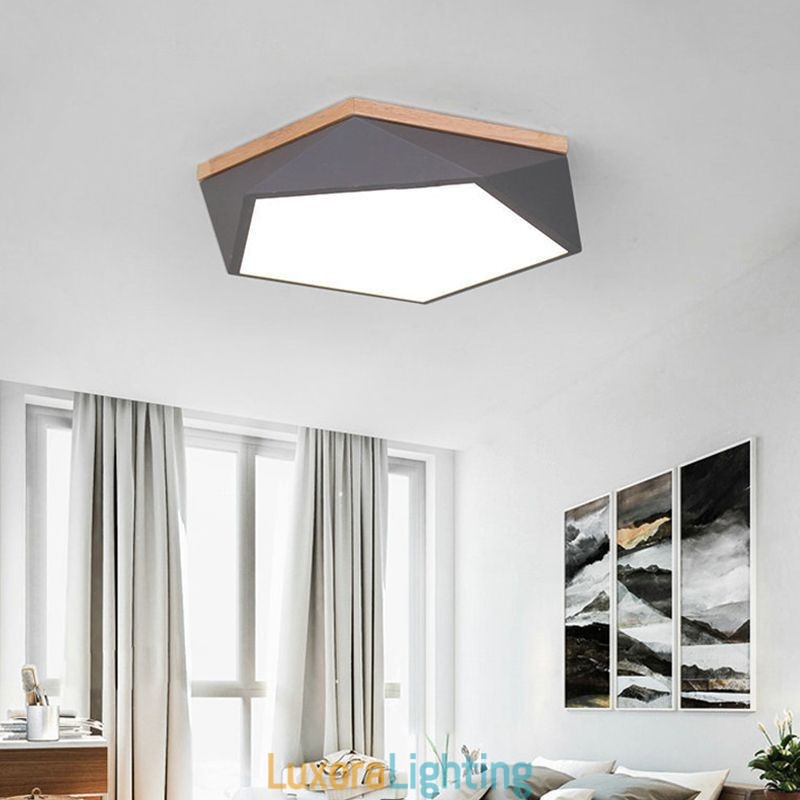 Designer Touch Decorative Modern Ceiling Light Diamond Shape Design Dimmable Flush Mount Ceiling Lights Fixture
