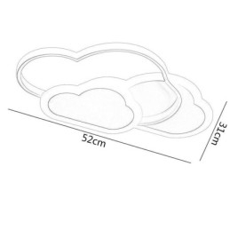 Designer Touch Decorative Modern Creative Acrylic Lights Cloud Shape Flush Mount Ceiling Light