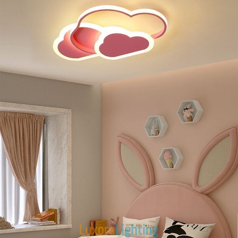 Designer Touch Decorative Modern Creative Acrylic Lights Cloud Shape Flush Mount Ceiling Light