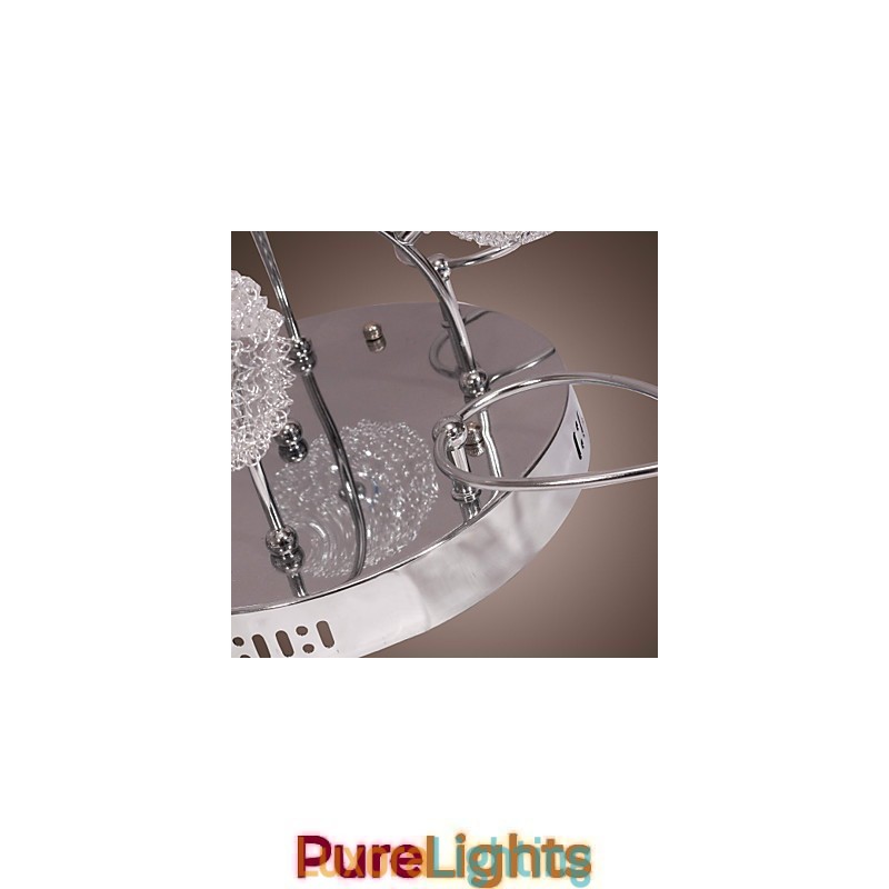 Designer Touch Decorative G4 12 light Iron Flush Mount Light with Aluminum Shades