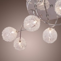 Designer Touch Decorative G4 12 light Iron Flush Mount Light with Aluminum Shades