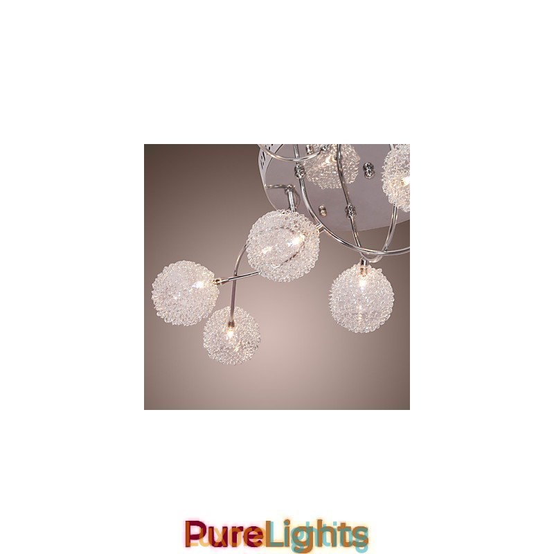 Designer Touch Decorative G4 12 light Iron Flush Mount Light with Aluminum Shades