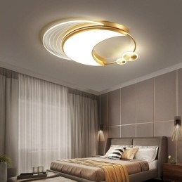 Designer Touch Decorative Dimmable Ceiling Light Modern Flush Mount Lighting Fixtures with Moon Shape 36W