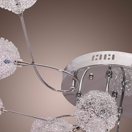 Designer Touch Decorative G4 12 light Iron Flush Mount Light with Aluminum Shades