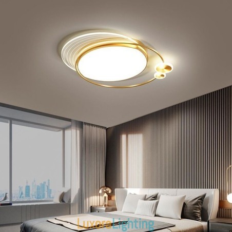 Designer Touch Decorative Flush Mount Ceiling Light with Remote