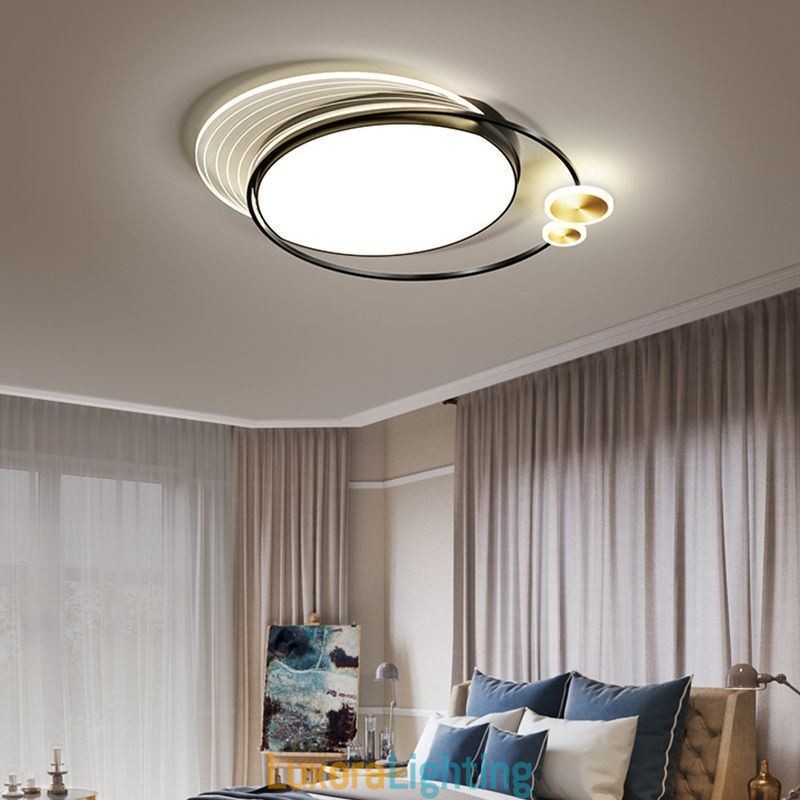 Designer Touch Decorative Flush Mount Ceiling Light with Remote