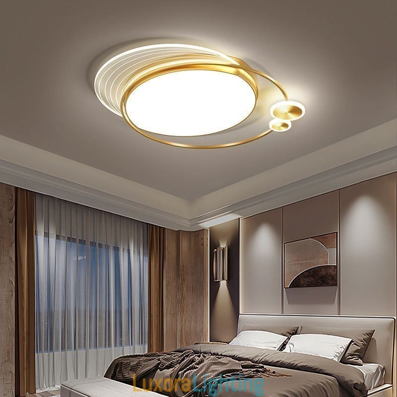 Designer Touch Decorative Flush Mount Ceiling Light with Remote
