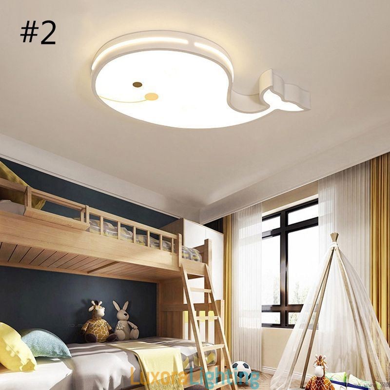Designer Touch Decorative Dolphin Patterned Dimmable Ceiling Light Creative Ceiling Fixture Children