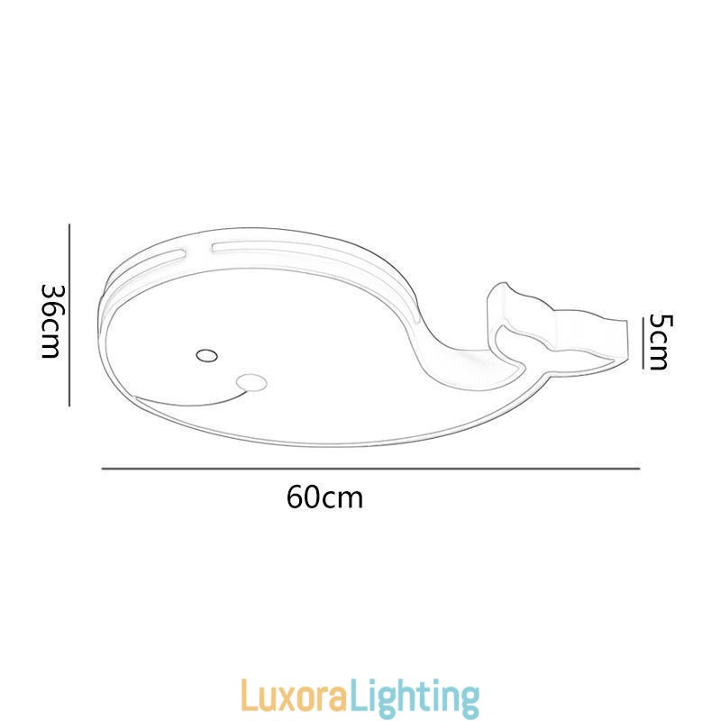 Designer Touch Decorative Dolphin Patterned Dimmable Ceiling Light Creative Ceiling Fixture Children