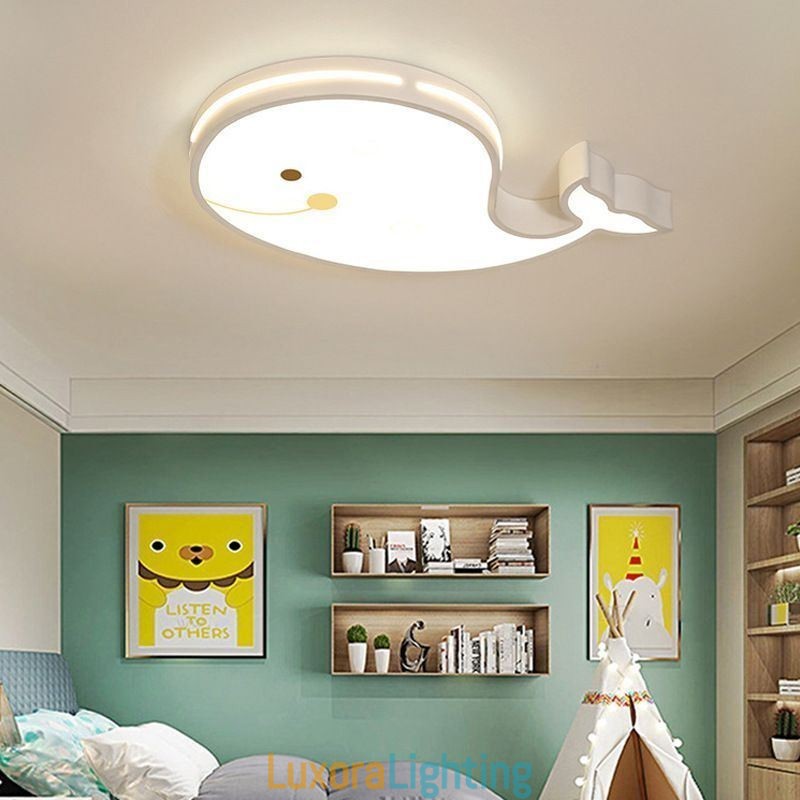 Designer Touch Decorative Dolphin Patterned Dimmable Ceiling Light Creative Ceiling Fixture Children