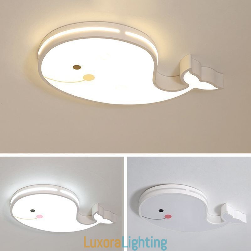 Designer Touch Decorative Dolphin Patterned Dimmable Ceiling Light Creative Ceiling Fixture Children