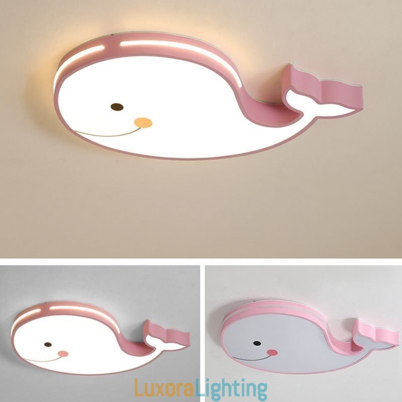 Designer Touch Decorative Dolphin Patterned Dimmable Ceiling Light Creative Ceiling Fixture Children