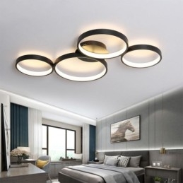 Designer Touch Decorative Ceiling Lamp 7200LM 4 Rings Lighting Fixture