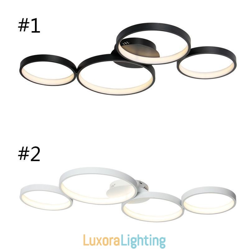 Designer Touch Decorative Ceiling Lamp 7200LM 4 Rings Lighting Fixture