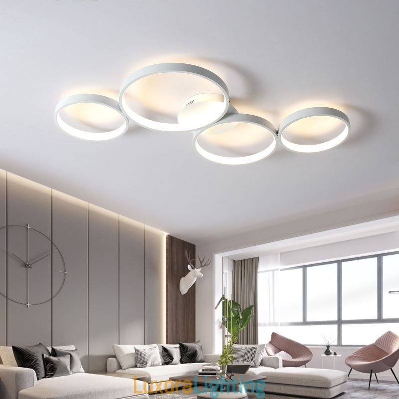Designer Touch Decorative Ceiling Lamp 7200LM 4 Rings Lighting Fixture