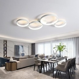 Designer Touch Decorative Ceiling Lamp 7200LM 4 Rings Lighting Fixture