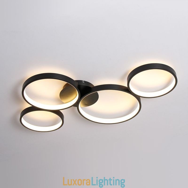 Designer Touch Decorative Ceiling Lamp 7200LM 4 Rings Lighting Fixture