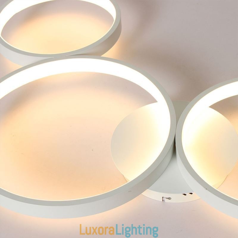 Designer Touch Decorative Ceiling Lamp 7200LM 4 Rings Lighting Fixture