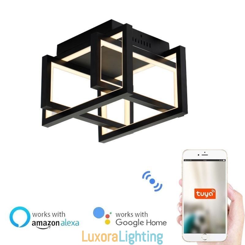 Designer Touch Decorative WiFi Smart Ceiling Light Fixture Flush Mount Ceiling Lamp