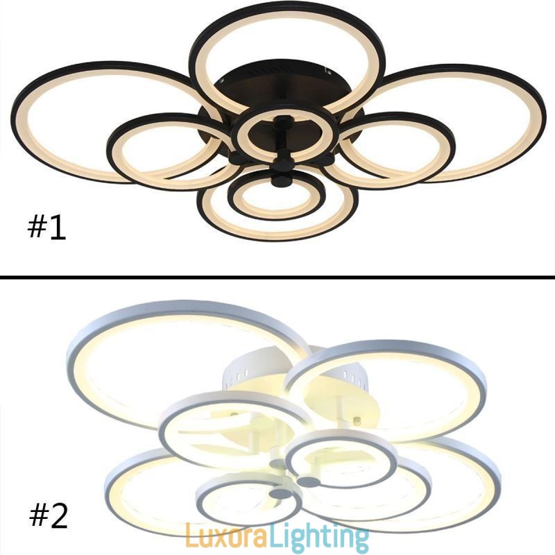 Designer Touch Decorative Dimmable Ceiling Light Modern Ring Circle Flush Mount Ceiling Lamp